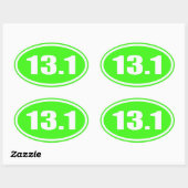 Lime Green 13.1 Sticker | Halve marathon (Vel)