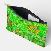 Lime green abstract Cut Sew Bag,Deep green delight Etui (Open)