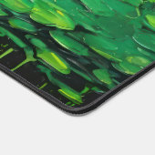 Lime Green Abstrait Lily Pads de bureau Mat (Coin)