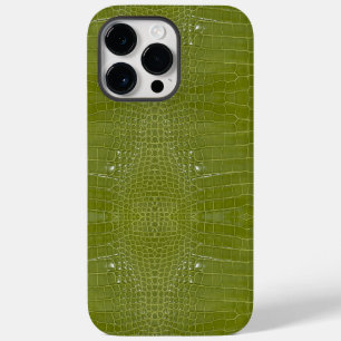 Lime Green Alligator Texture Print Case-Mate iPhone 14 Pro Max Hoesje