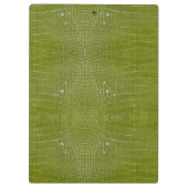 Lime Green Alligator Texture Print Klembord (Achterkant)