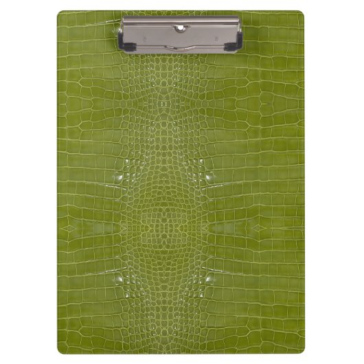 Lime Green Alligator Texture Print Klembord (Voorkant)