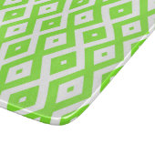 Lime green and white diamond pattern snijplank (Hoek)