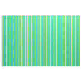 Lime Green Aqua Turquoise Blue Stripes Pattern Stof (Fat Quarter)