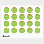 Lime Green Autumn Maple Leaves Dank u Sticker (Vel)