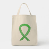 Lime Green Awareness Ribbon Custom Art Canvas tas (Achterkant)
