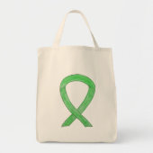 Lime Green Awareness Ribbon Custom Art Canvas tas (Voorkant)