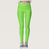 Lime Green Awareness Ribbon Custom Art-Leggings Leggings (Voorkant)