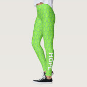 Lime Green Awareness Ribbon Custom Art-Leggings Leggings (Links)