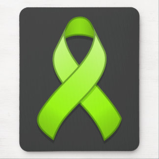 Lime Green Awareness Ribbon Mousepad Muismat