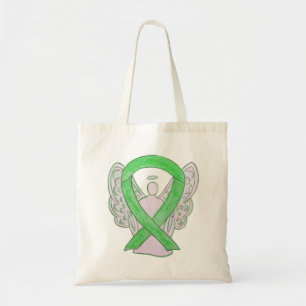 Lime Green Awareness Ruban Custom Art Sac fourre-t