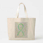 Lime Green Awareness Ruban Custom Art Sac fourre-t (Dos)