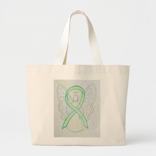 Lime Green Awareness Ruban Custom Art Sac fourre-t (Devant)