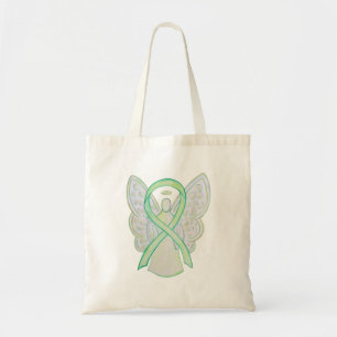 Lime Green Awareness Ruban Custom Art Sac fourre-t