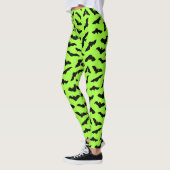 Lime Green Bat Pattern Halloween Leggings (Links)