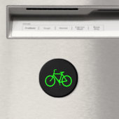 Lime Green Bike Magneet (Insitu (Vaatwasser))