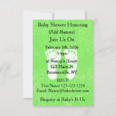 Lime Green & Black Polka Baby shower Invitations (Dos)