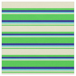 Lime Green, Bleek Goldenrod, Turquoise en Blue Stof
