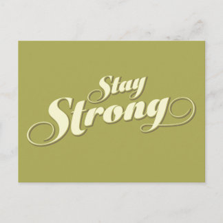 Lime Green Blijf sterk Aanmoedigend Quote Briefkaa Briefkaart
