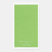 Lime Green bruiloft Servet (Voorkant)