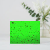 Lime Green Bubbles Briefkaart (Staand voorkant)
