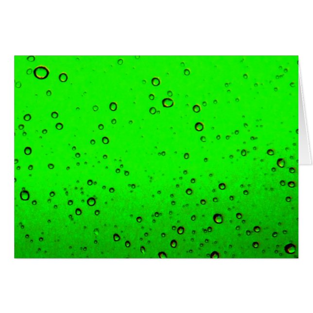 Lime Green Bubbles Card (Voorkant Horizontaal)