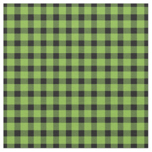 Lime Green Buffalo Country Lumberjack Play Stof