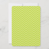 Lime Green Chevron Faire-part de mariage (Dos)