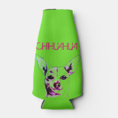 Lime Green Chihuahua Glacière à thème bouteille (Devant)