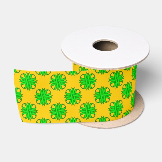 Lime Green Clover Ribbon van Kenneth Yoncich Lint (Spoel)