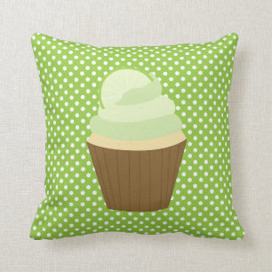 Lime Green Cupcake Kussen