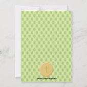 Lime Green Cute First Communion Boy Invitation (Dos)