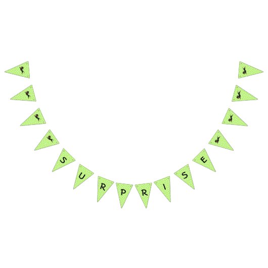 Lime Green Dachshund Bunting Party Banner (Alle)