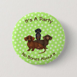 Lime Green Dachshund Pin Button