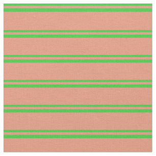 Lime Green & Dark Salmon Pattern Stof