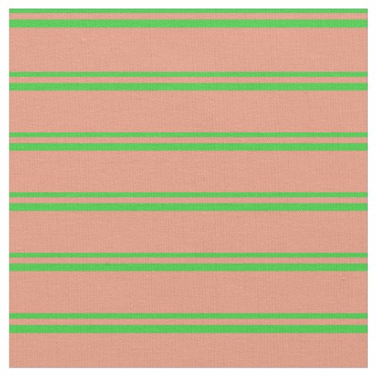 Lime Green & Dark Salmon Pattern Stof (Close Up)