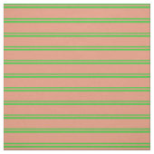 Lime Green & Dark Salmon Pattern Stof (Swatch)