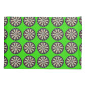Lime Green Darts, Pillowcase Kussensloop (Achterkant)