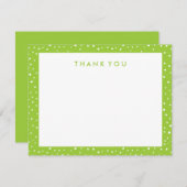 Lime Green Dotée Merci Cartes de notes (Devant / Derrière)