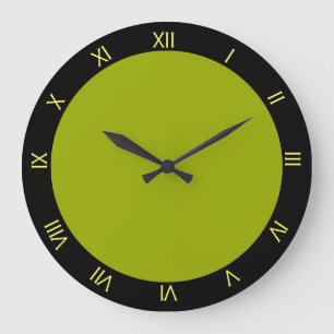 Lime Green en Black Kitchen Wall Clock Grote Klok