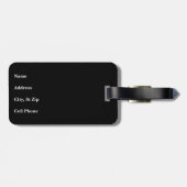 Lime Green en Black Polka Dot Design Bagagelabel (Achterkant horizontaal)