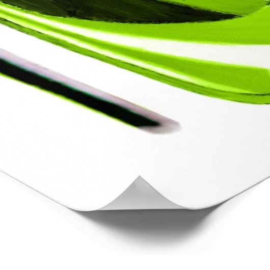 Lime Green en Butterfly Art Print (Hoek)