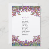 Lime Green en Raspberry Damask Wedding Shower Kaart (Achterkant)