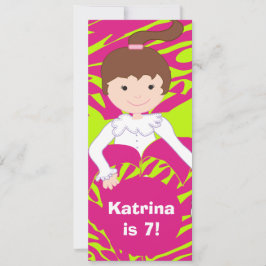 Lime Green en Roze Slumber Party uitnodiging