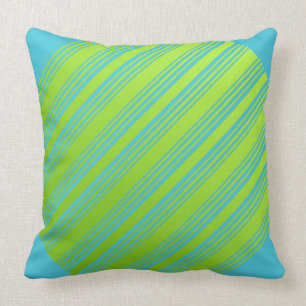 Lime Green en Turquoise Kussen