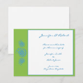 Lime Green en Turquoise Seashell Save the Date (Voorkant / Achterkant)