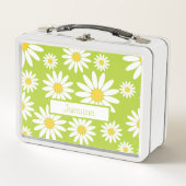 Lime Green en White Daisy met naam (Voorkant)