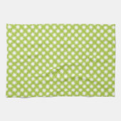 Lime Green en White Flower Pattern Theedoek (Horizontaal)