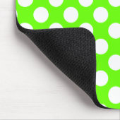 Lime Green en White Polka Dot Muismat (Hoek)