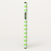 Lime Green en White Stripe Apple iPhone X Hoesje (Achterkant / rechts)